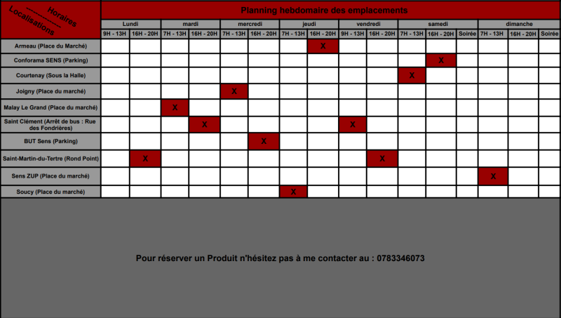 Nos emplacement de tournées à Strasbourg et à Sens